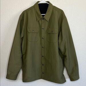 Olive Green Men's Utility Jacket Shacket XL Outdoors